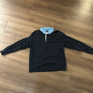 Abercrombie & Fitch Black Rugy Polo